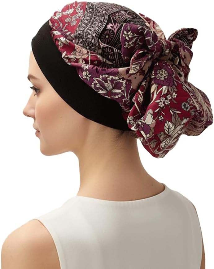 FADACHY Chemo Headwear for Women,Chemo Caps Lightweight for Summer with Head Scarf,Silky Soft Hair Turbans Fashion - Image 3